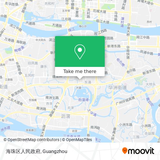 海珠区人民政府 map