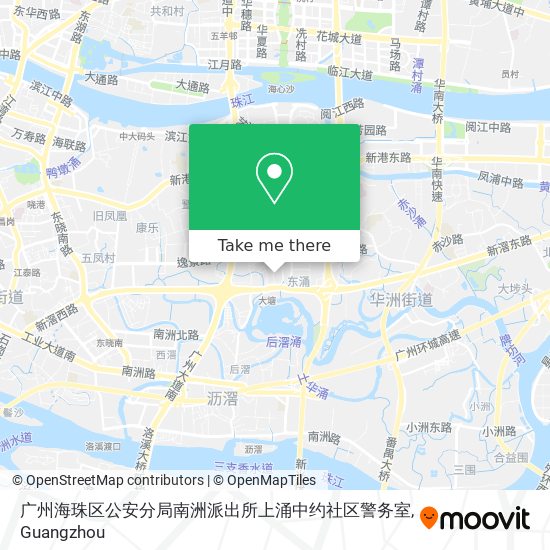 广州海珠区公安分局南洲派出所上涌中约社区警务室 map