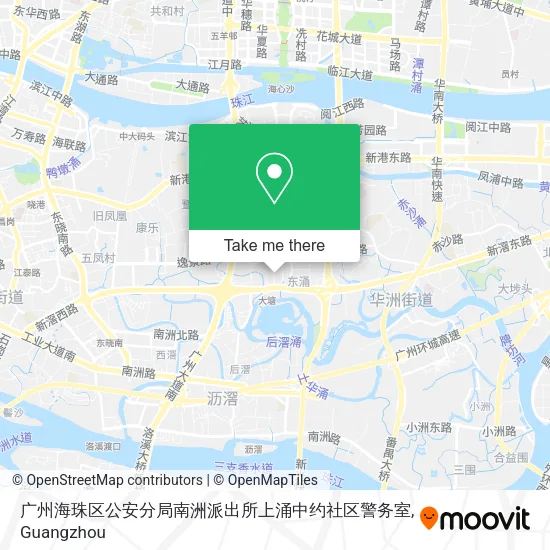 广州海珠区公安分局南洲派出所上涌中约社区警务室 map