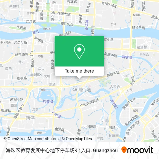 海珠区教育发展中心地下停车场-出入口 map