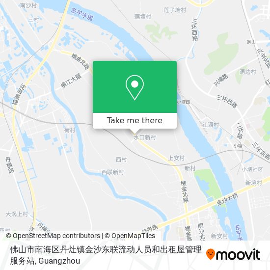 佛山市南海区丹灶镇金沙东联流动人员和出租屋管理服务站 map