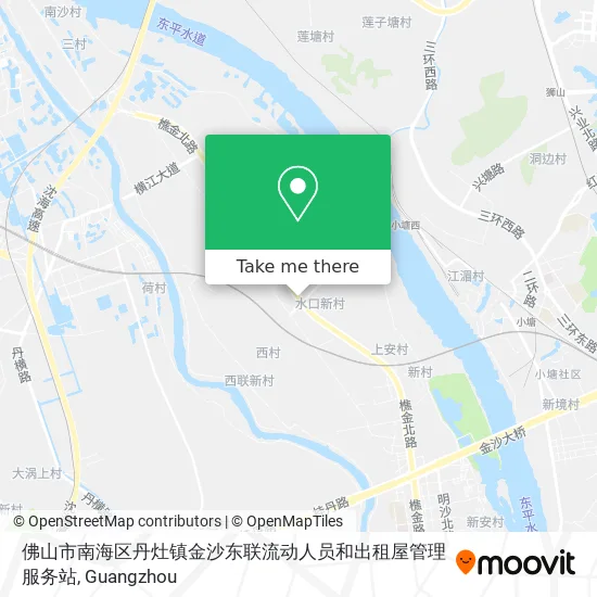 佛山市南海区丹灶镇金沙东联流动人员和出租屋管理服务站 map