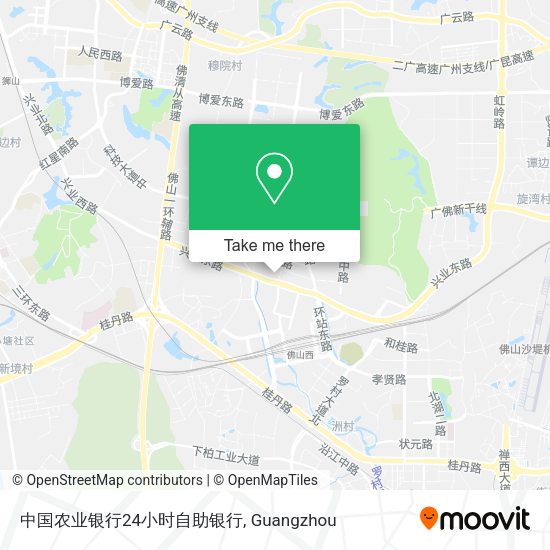 中国农业银行24小时自助银行 map
