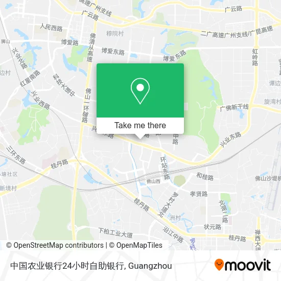 中国农业银行24小时自助银行 map