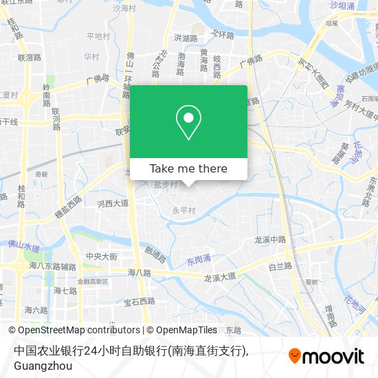 中国农业银行24小时自助银行(南海直街支行) map