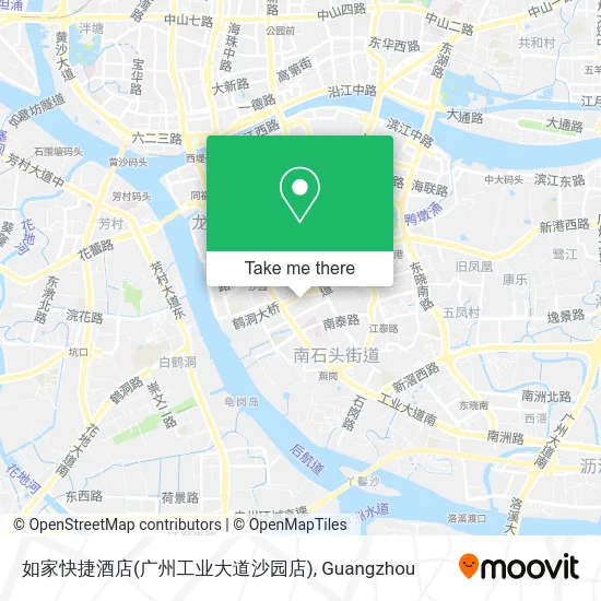 如家快捷酒店(广州工业大道沙园店) map