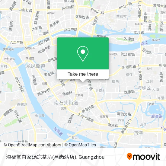 鸿福堂自家汤凉茶坊(昌岗站店) map