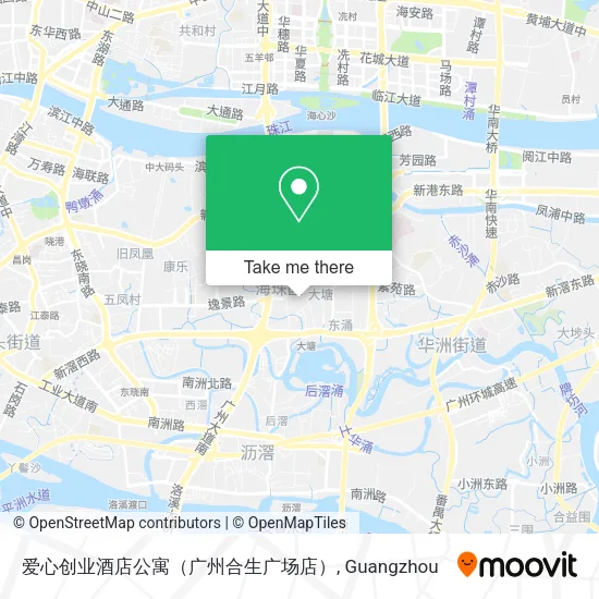 爱心创业酒店公寓（广州合生广场店） map