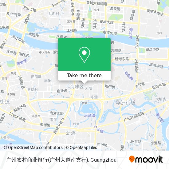 广州农村商业银行(广州大道南支行) map