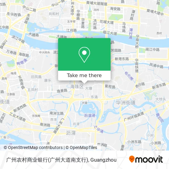 广州农村商业银行(广州大道南支行) map