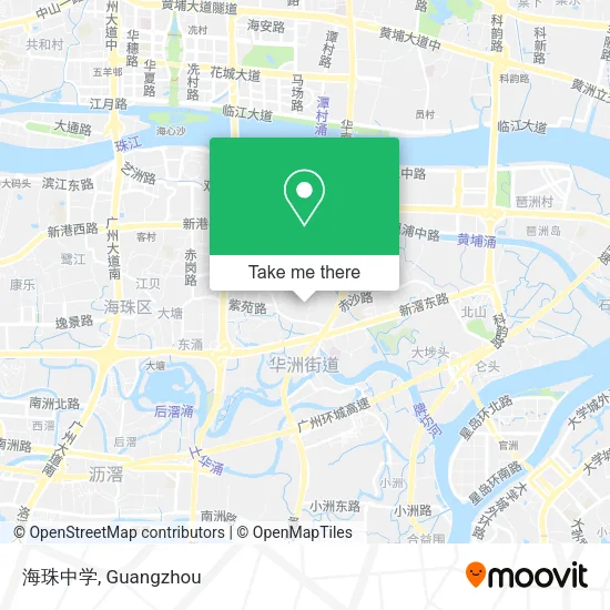海珠中学 map