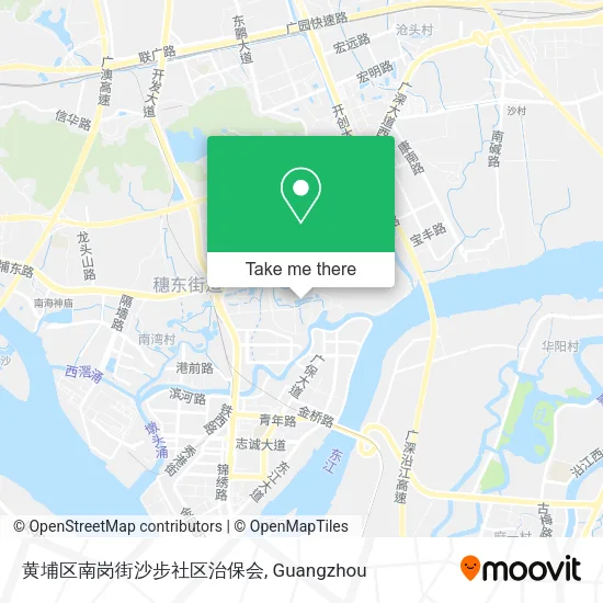 黄埔区南岗街沙步社区治保会 map
