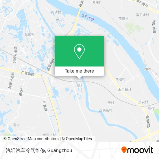 汽轩汽车冷气维修 map