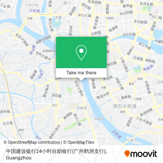 中国建设银行24小时自助银行(广州鹤洞支行) map
