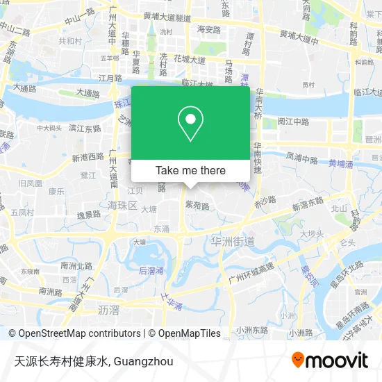 天源长寿村健康水 map