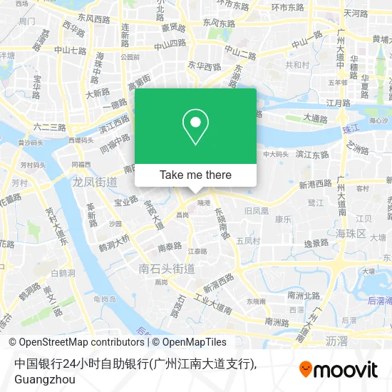 中国银行24小时自助银行(广州江南大道支行) map