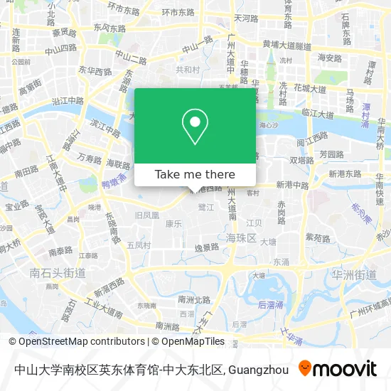 中山大学南校区英东体育馆-中大东北区 map