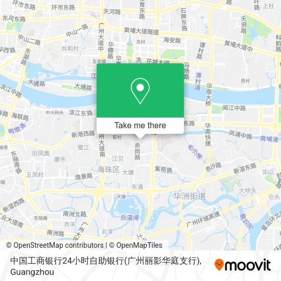 中国工商银行24小时自助银行(广州丽影华庭支行) map