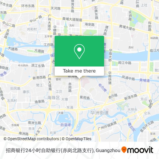 招商银行24小时自助银行(赤岗北路支行) map