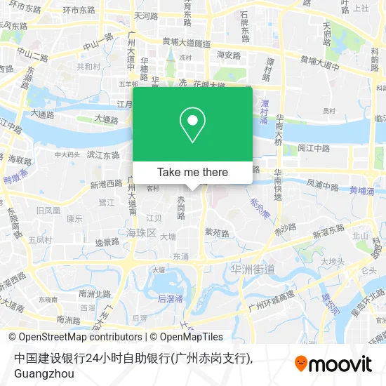 中国建设银行24小时自助银行(广州赤岗支行) map
