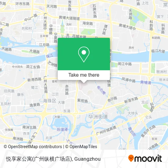 悦享家公寓(广州纵横广场店) map
