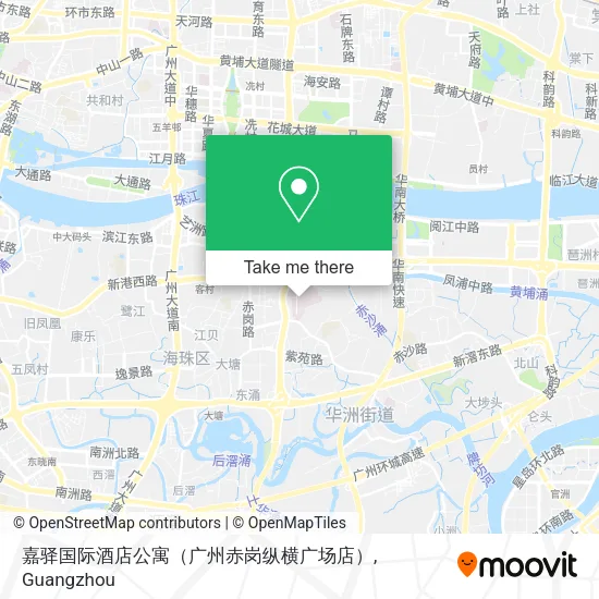 嘉驿国际酒店公寓（广州赤岗纵横广场店） map
