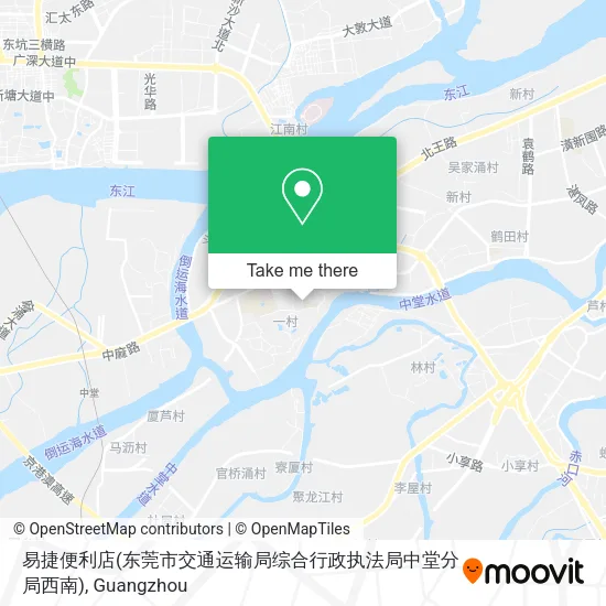 易捷便利店(东莞市交通运输局综合行政执法局中堂分局西南) map