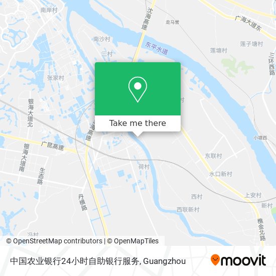 中国农业银行24小时自助银行服务 map