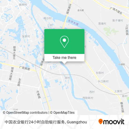 中国农业银行24小时自助银行服务 map
