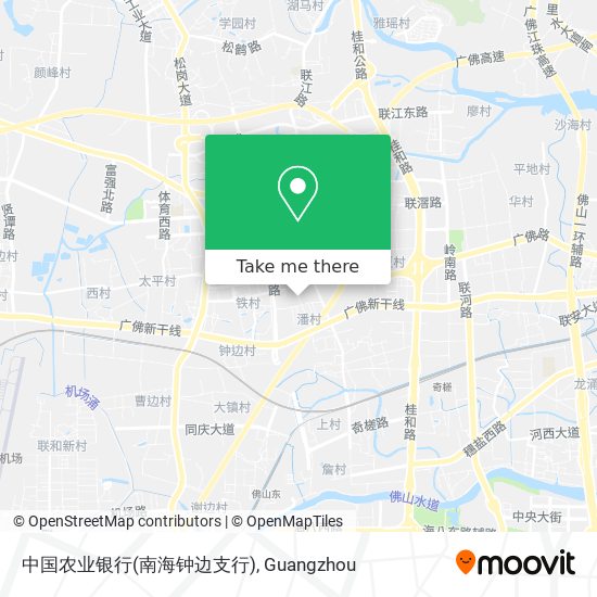 中国农业银行(南海钟边支行) map