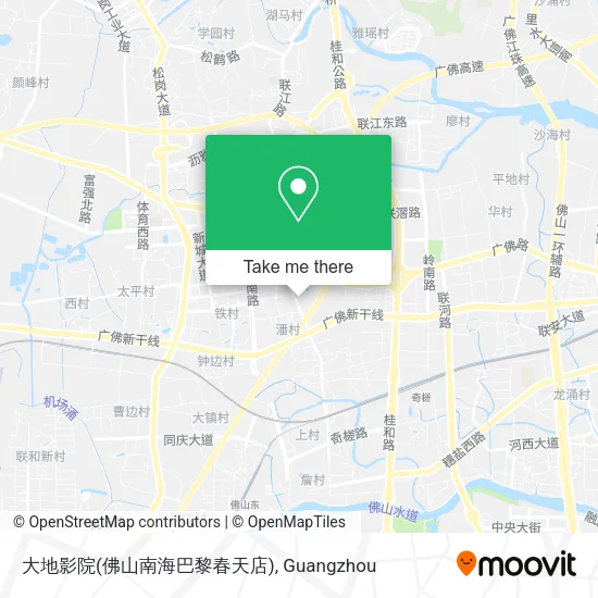 大地影院(佛山南海巴黎春天店) map
