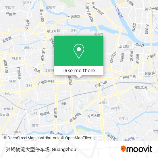 兴腾物流大型停车场 map