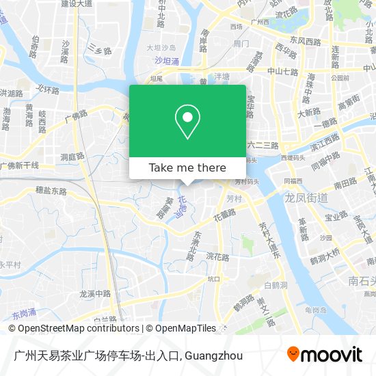 广州天易茶业广场停车场-出入口 map