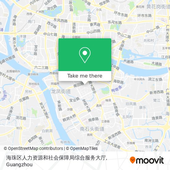 海珠区人力资源和社会保障局综合服务大厅 map