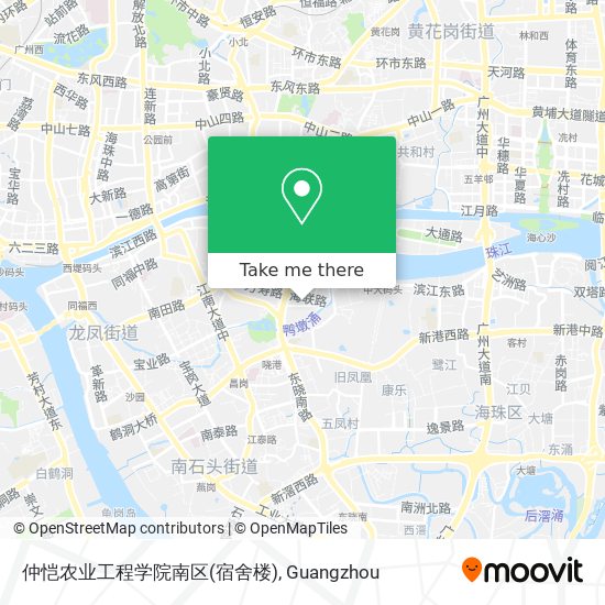 仲恺农业工程学院南区(宿舍楼) map