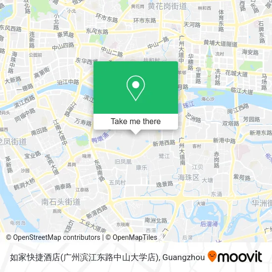 如家快捷酒店(广州滨江东路中山大学店) map