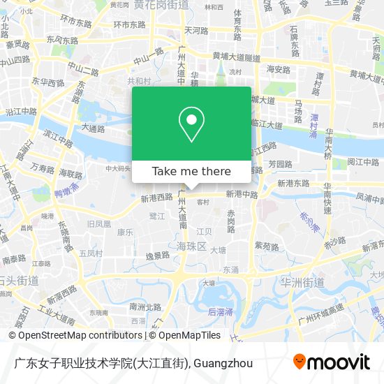 广东女子职业技术学院(大江直街) map