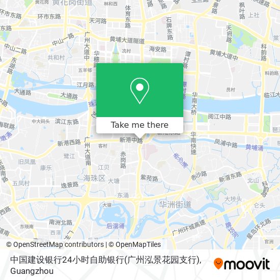 中国建设银行24小时自助银行(广州泓景花园支行) map