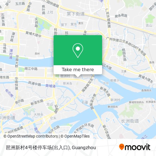 琶洲新村4号楼停车场(出入口) map