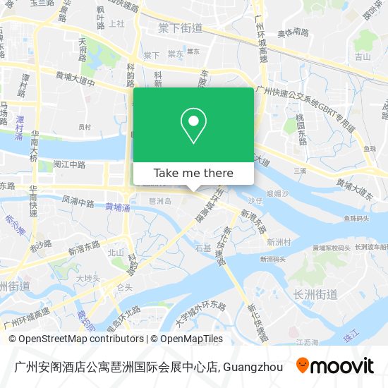 广州安阁酒店公寓琶洲国际会展中心店 map