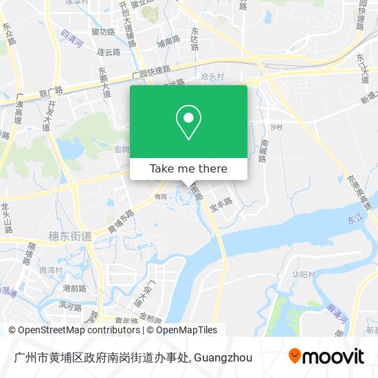 广州市黄埔区政府南岗街道办事处 map