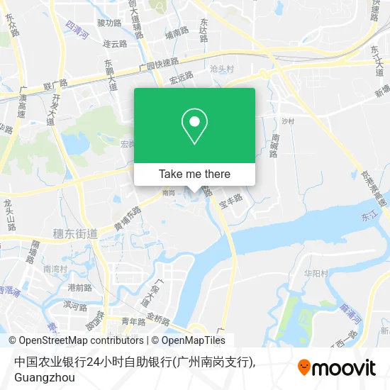 中国农业银行24小时自助银行(广州南岗支行) map