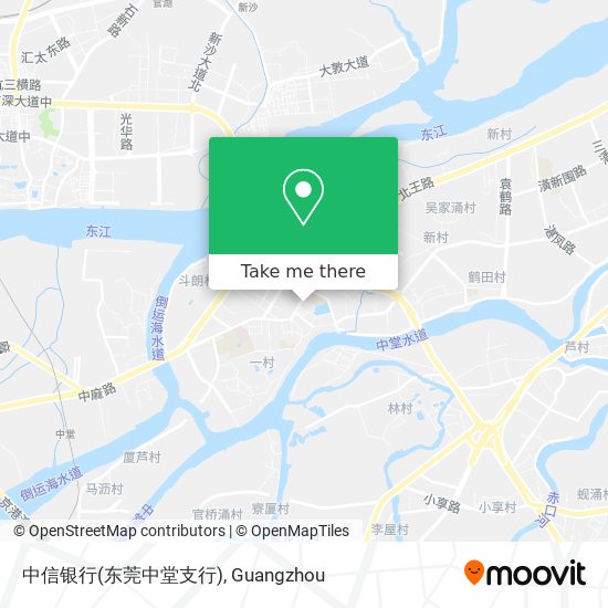 中信银行(东莞中堂支行) map