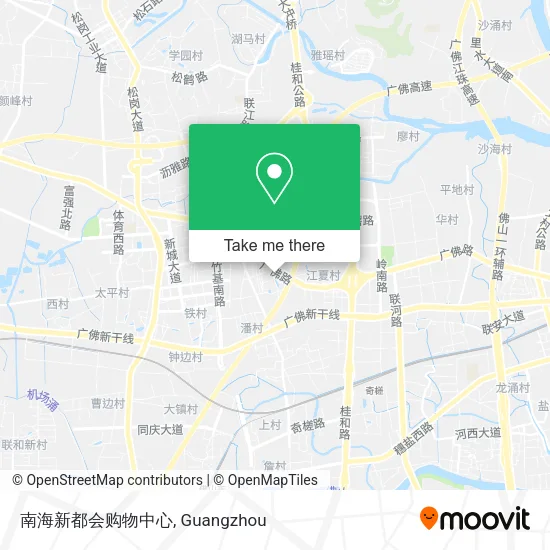 南海新都会购物中心 map