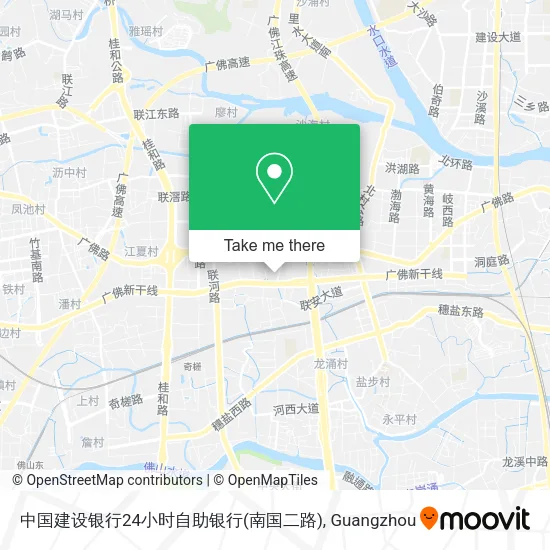 中国建设银行24小时自助银行(南国二路) map