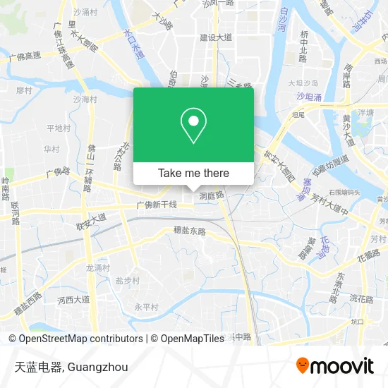 天蓝电器 map