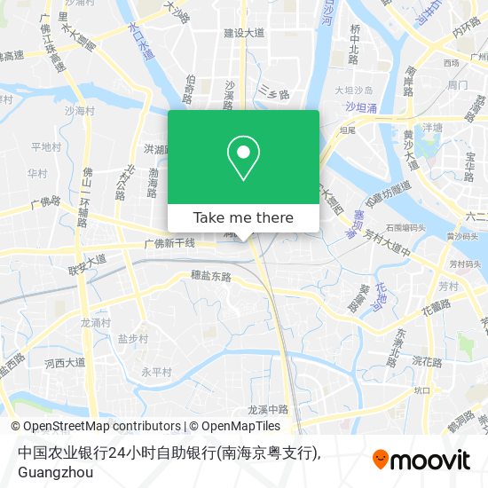 中国农业银行24小时自助银行(南海京粤支行) map