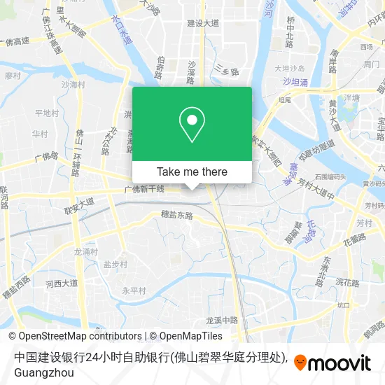中国建设银行24小时自助银行(佛山碧翠华庭分理处) map