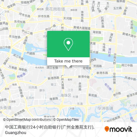 中国工商银行24小时自助银行(广州金雅苑支行) map