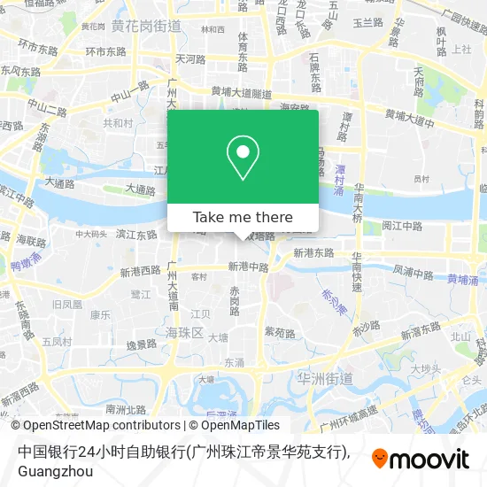 中国银行24小时自助银行(广州珠江帝景华苑支行) map